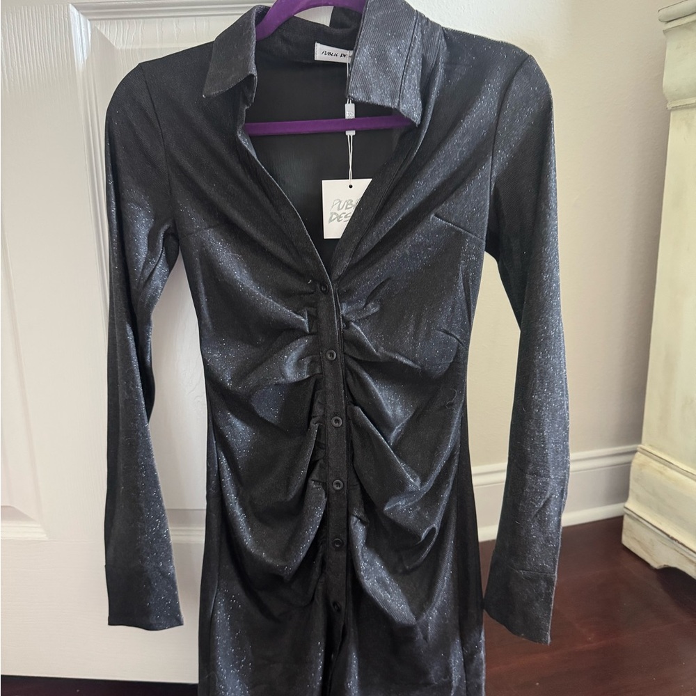 Public Desire Black mini dress